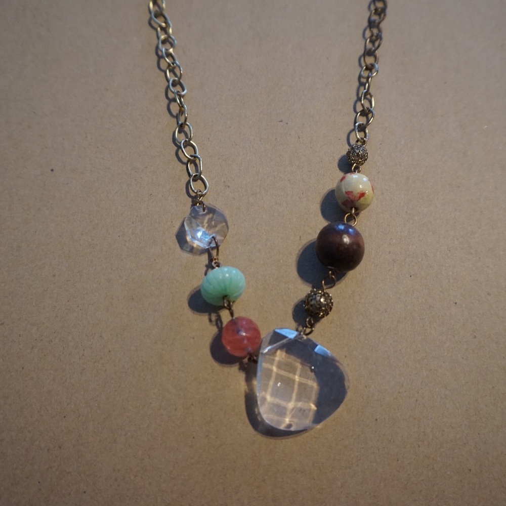 Gold beaded necklace